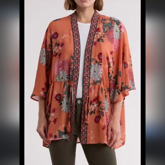 DR2 by daniel rainn floral Women's Cardigan kimono size M/L - Picture 1 of 8